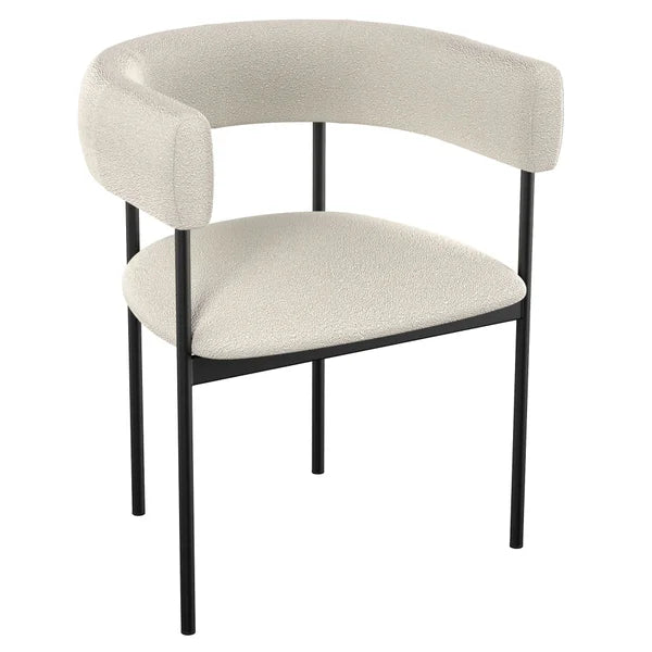 Amisco Julius Dining Chair with Black Metal Frame