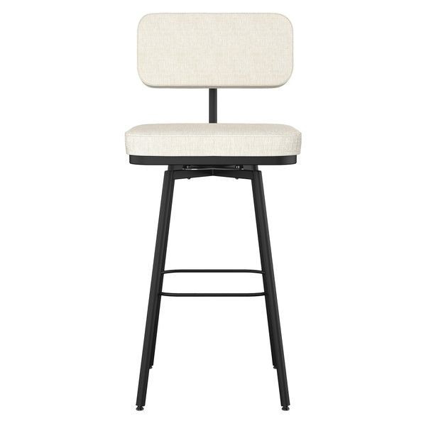 Amisco Tereza Swivel Counter Stool in PVC, Beige