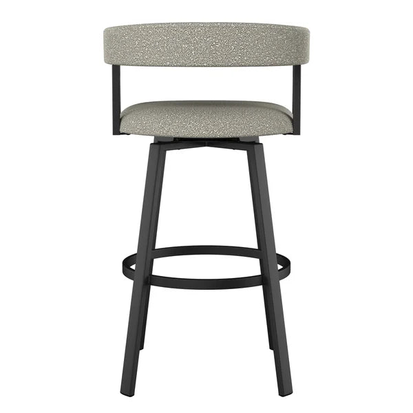 Amisco Caris Swivel Counter Stool Black Metal Frame