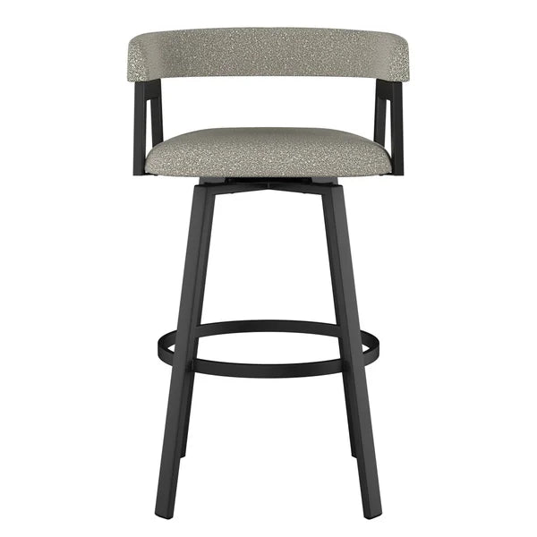 Amisco Caris Swivel Counter Stool Black Metal Frame