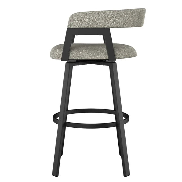 Amisco Caris Swivel Counter Stool Black Metal Frame