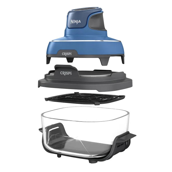 Ninja Crispi 5-in-1 Portable Glass Air Fry Cooking System, 3 Containers and Cover