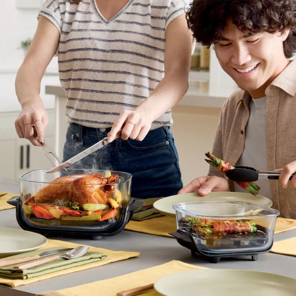 Ninja Crispi 5-in-1 Portable Glass Air Fry Cooking System, 3 Containers and Cover