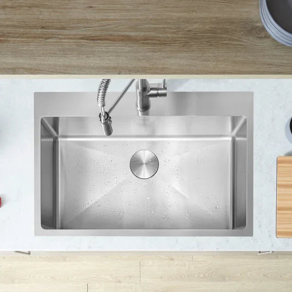 Blanco Quatrus R15 31.5 in. Dual Mount Stainless Steel Kitchen Sink
