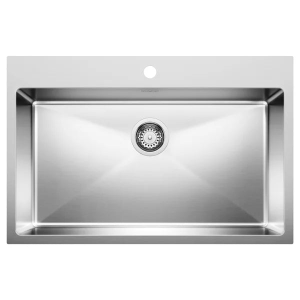 Blanco Quatrus R15 31.5 in. Dual Mount Stainless Steel Kitchen Sink