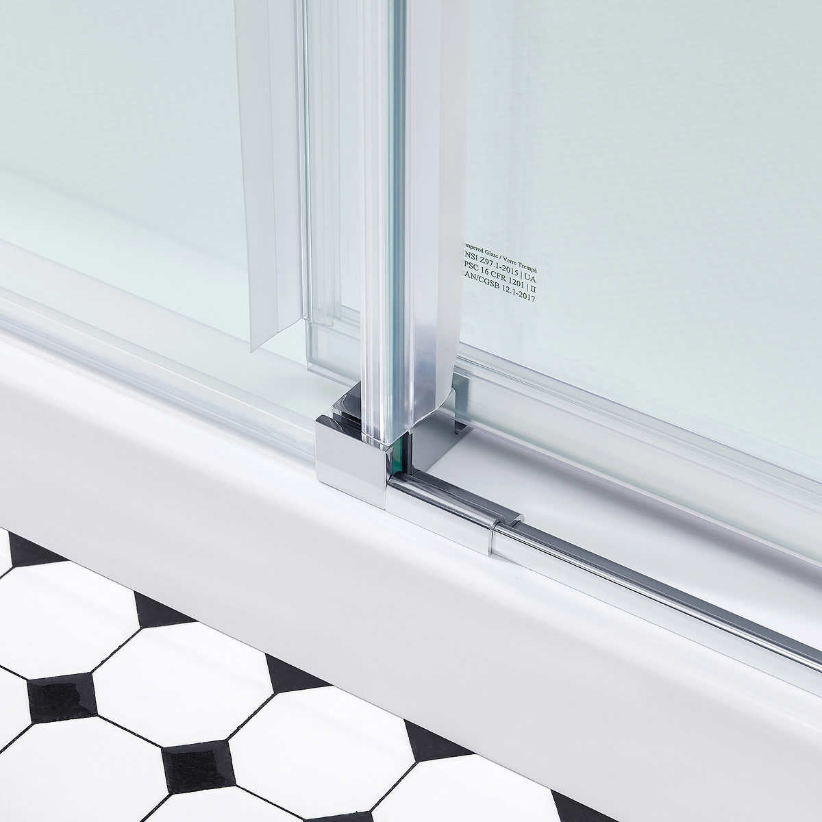 OVE Decors Kelsey 48 in. Sliding Glass Shower Door with Hardware