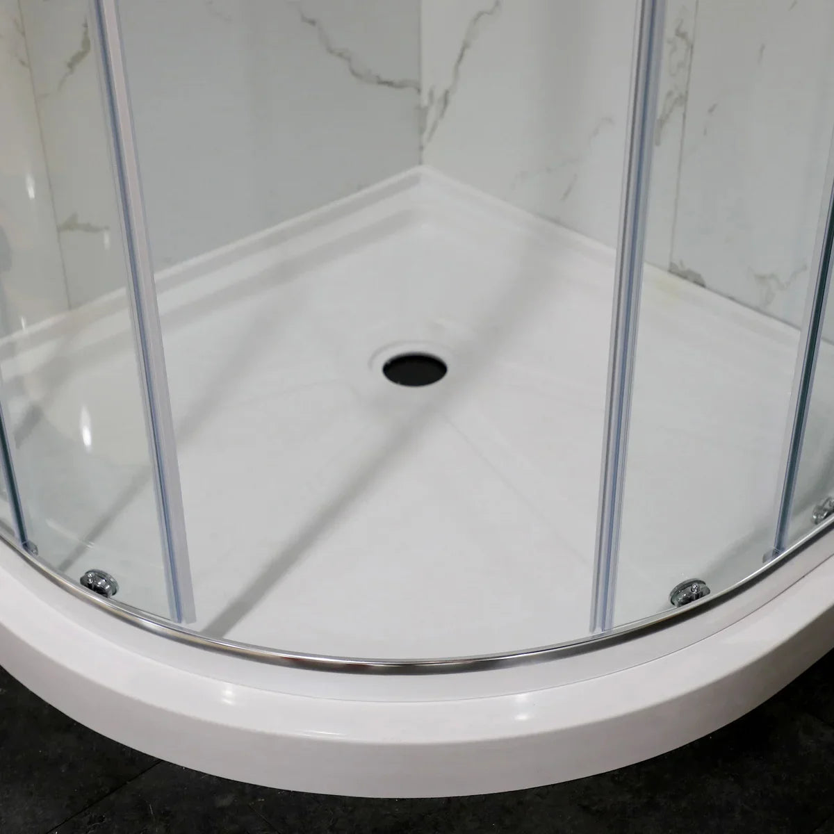 Jade Riley Neo-Round Corner Shower Enclosure with Base