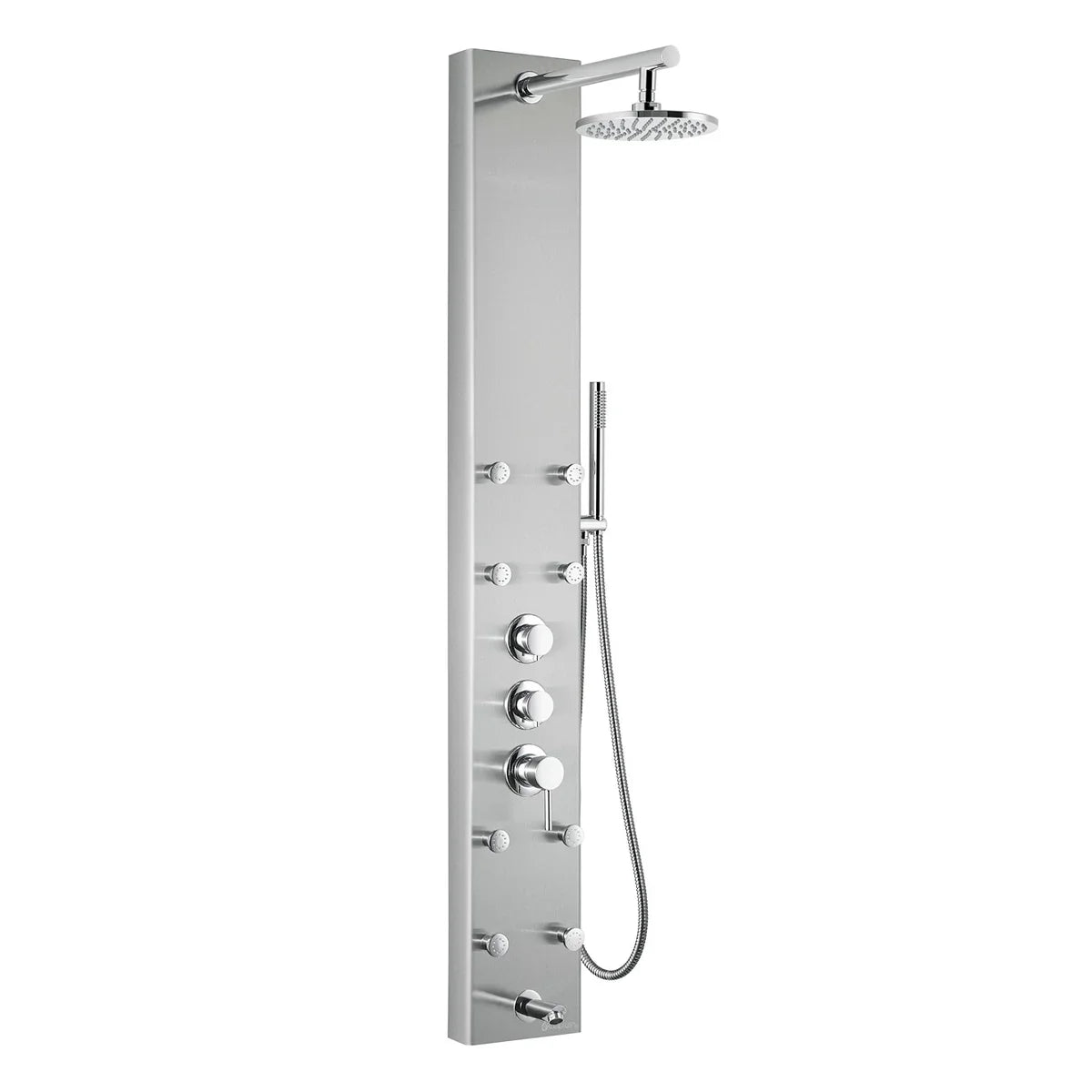 Akuaplus Amelia Pressure Balance Shower Panel with 8 Body Jets