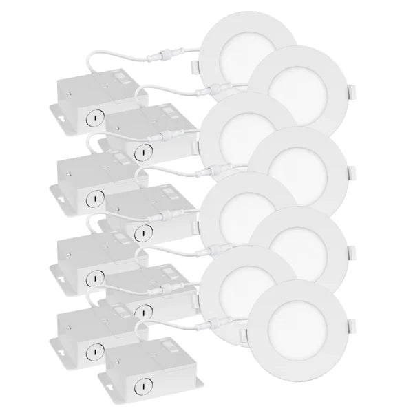 Luminus 4-in. 5CCT Recessed Panel Light Kit, 8-pack