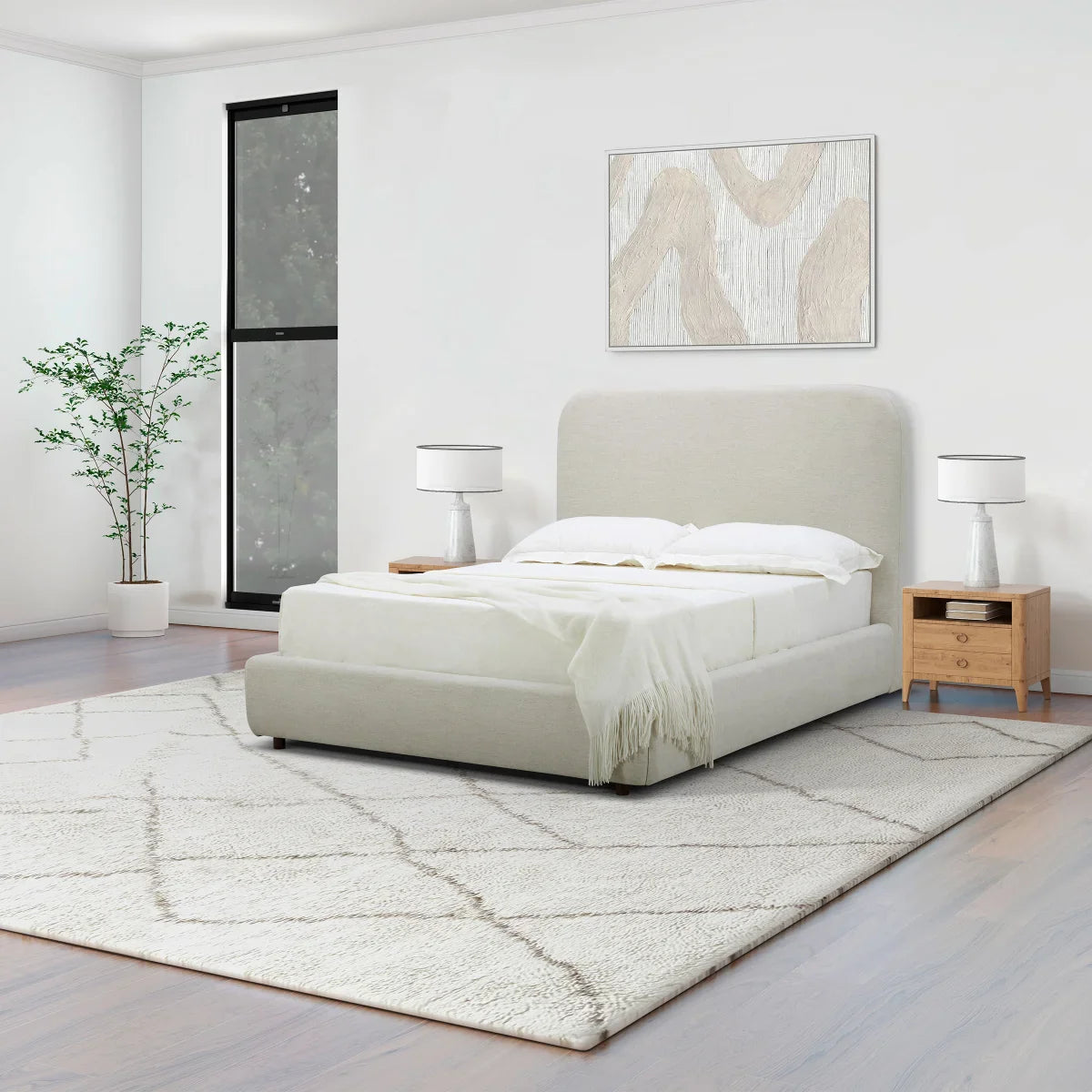 Aiden & Ivy Upholstered Double Bed