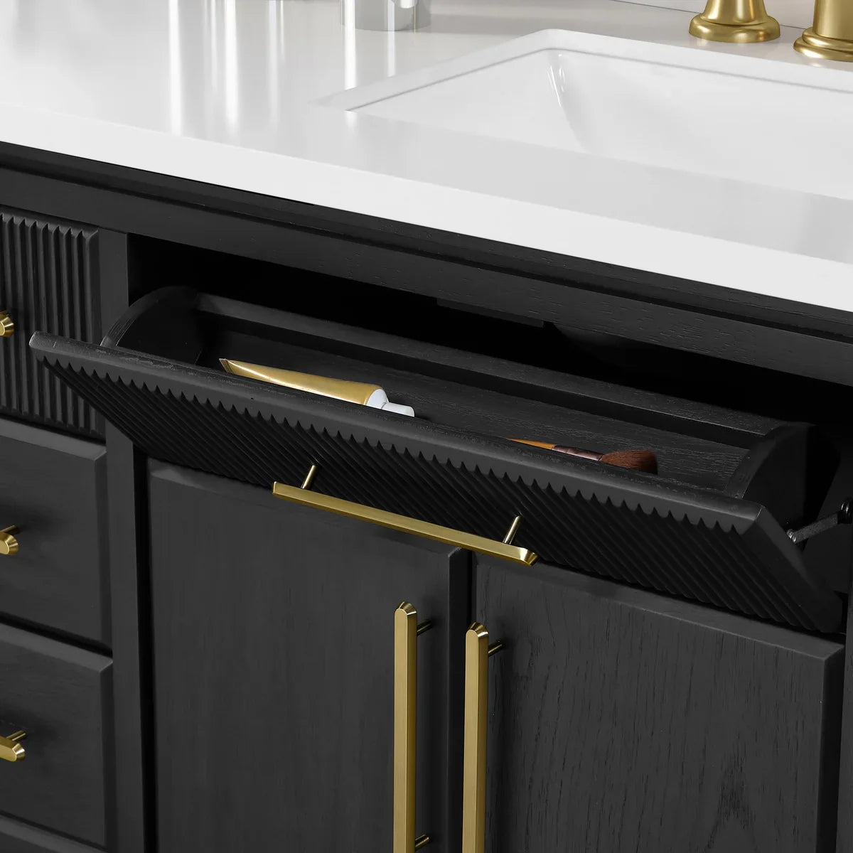 Loxley Rowe Marbella Vanity in Dark Ebony with Quartz Top