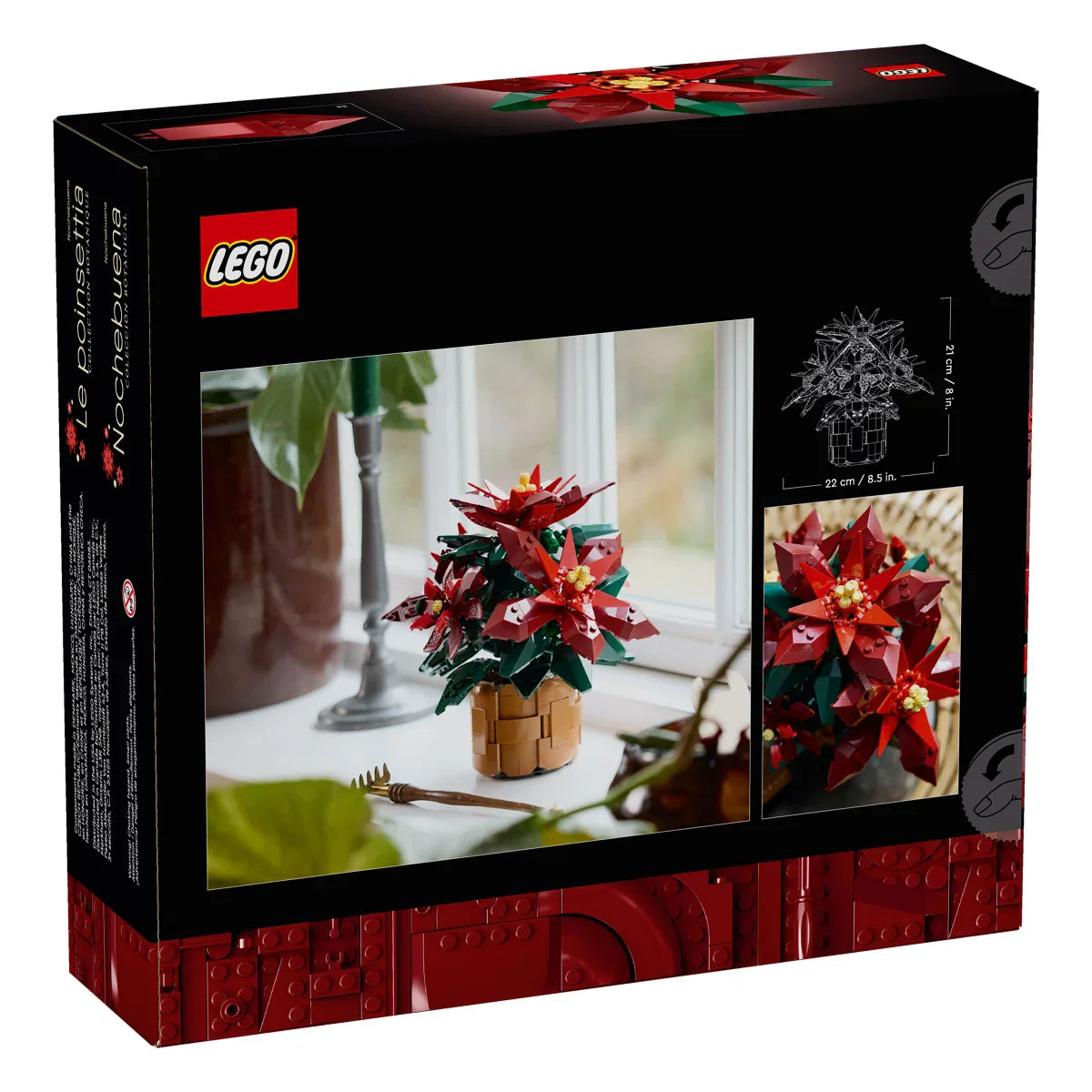 LEGO Icons Poinsettia Plant Building Set and Centerpiece Table Decoration 10370