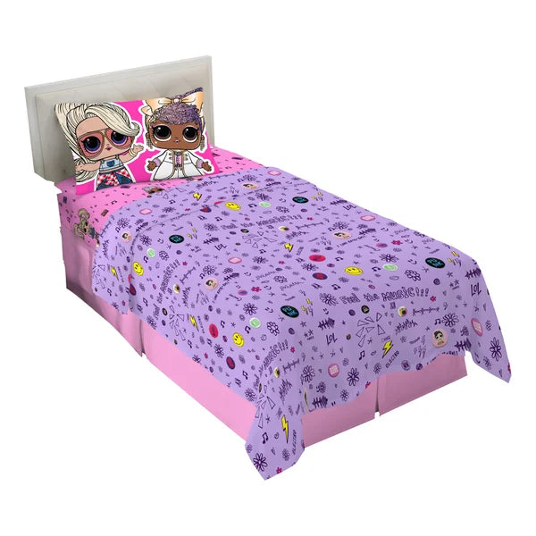 L.O.L Surprise! Twin Comforter and Sheet Set