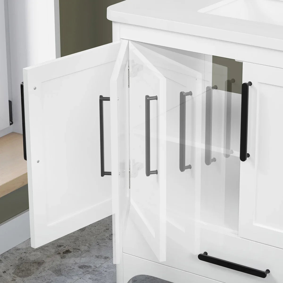 OVE Decors Adrian Vanity with Quartz Top in White