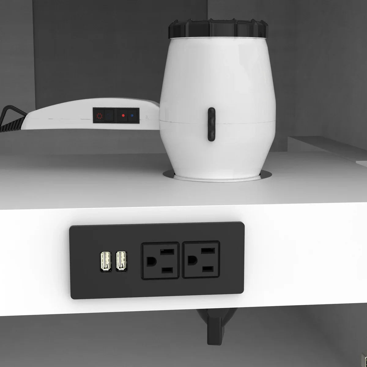 Studio Bathe Thomson Vanity with Power Bar, White