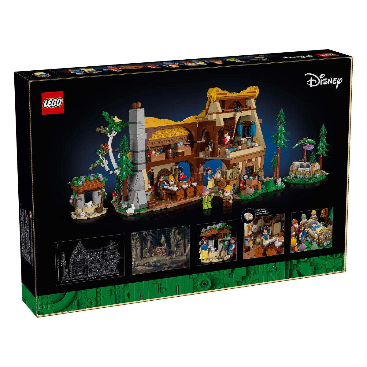 LEGO Disney Snow White and the Seven Dwarfs’ Cottage with Bonus LEGO Icons Chrysanthemum Flower Décor Building Set for Home Décor