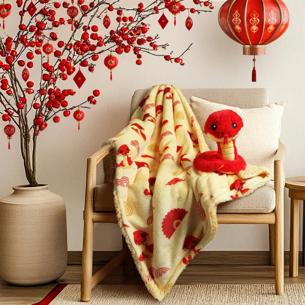 Home Retreat - Lunar New Year Limited Edition 2-piece Lucky Snake & Blanket Set