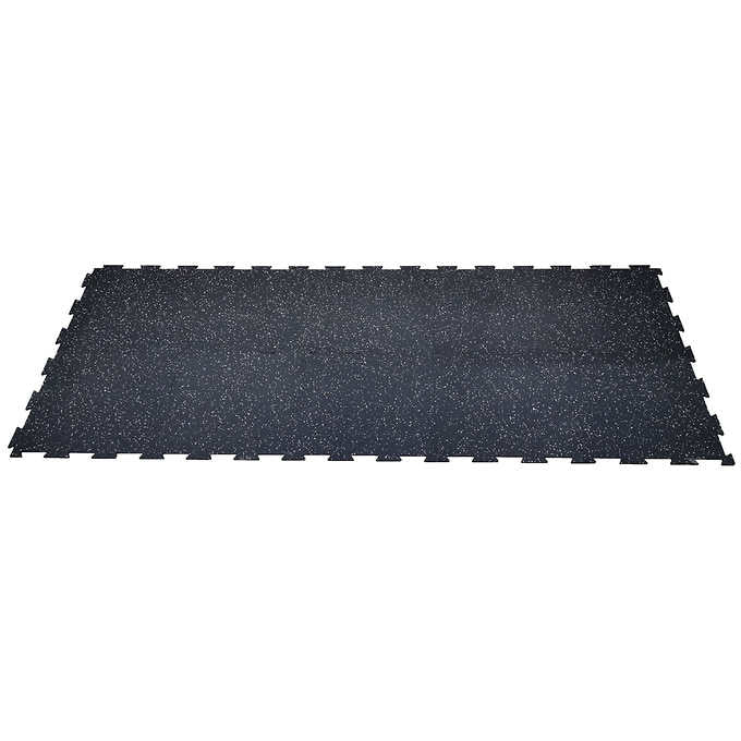 Rubber King Challenger Series Interlocking Floor Tiles, 10-pack