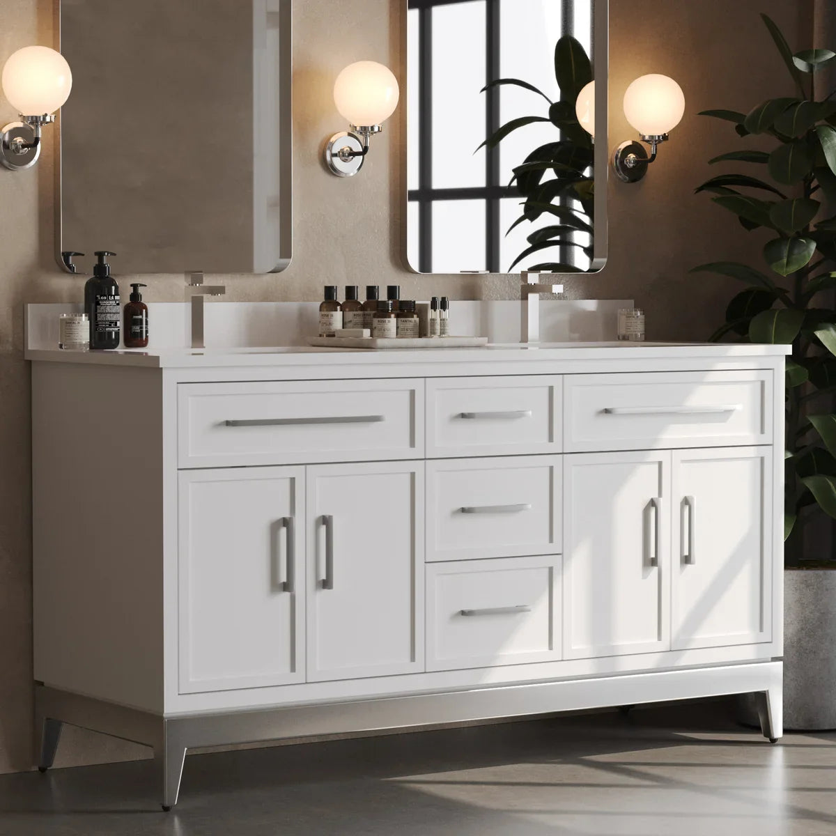 Forestmade Barrington Vanity with Quartz Top in White
