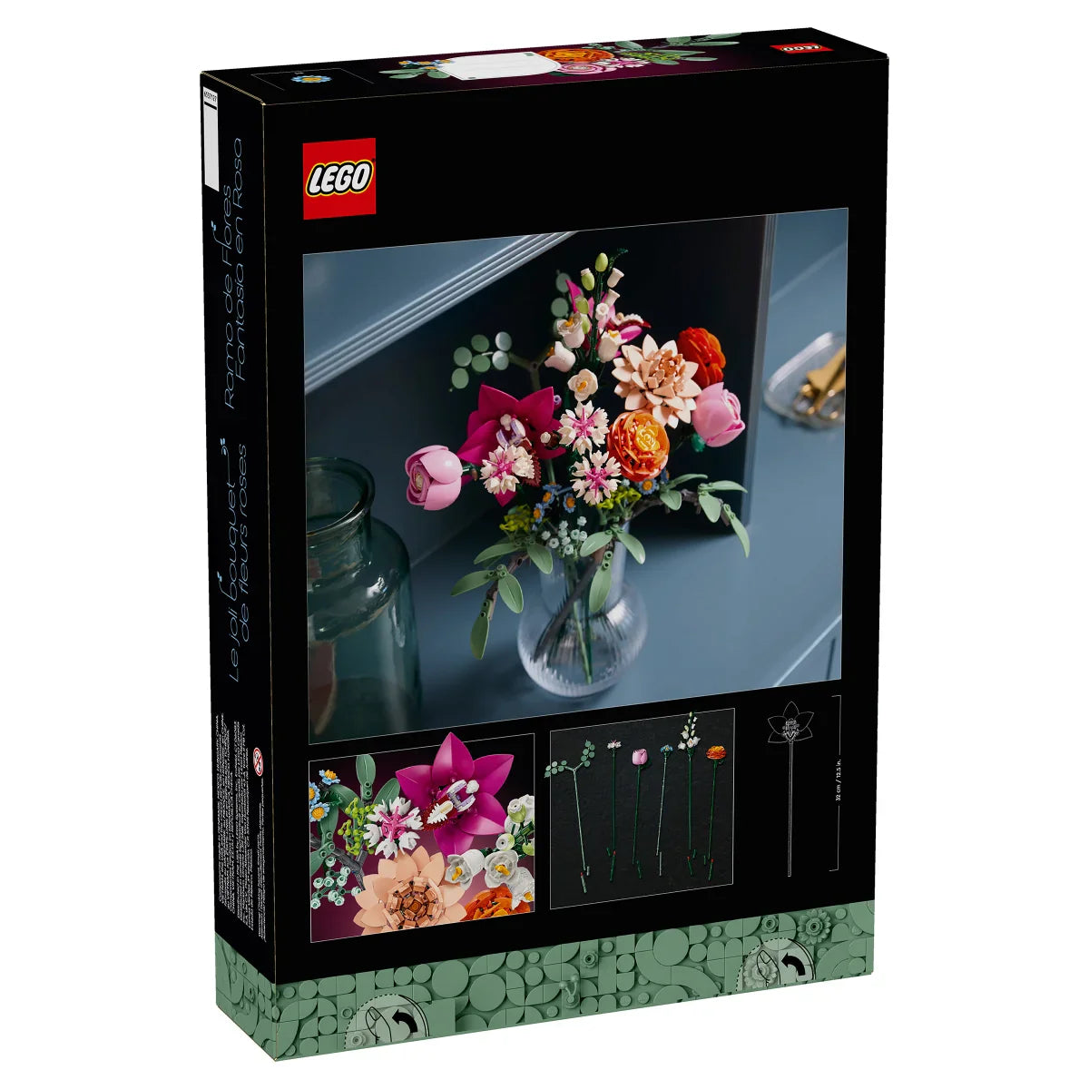 LEGO Botanicals Pretty Pink Flower Bouquet Floral Decor