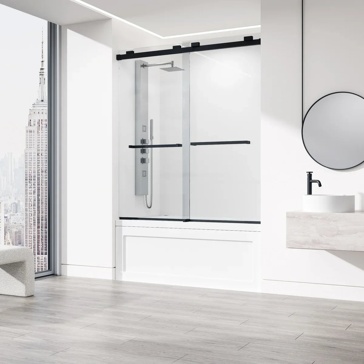 VIGO Houston Frameless Sliding Tub Door