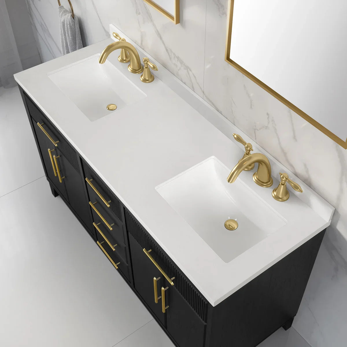 Loxley Rowe Marbella Vanity in Dark Ebony with Quartz Top