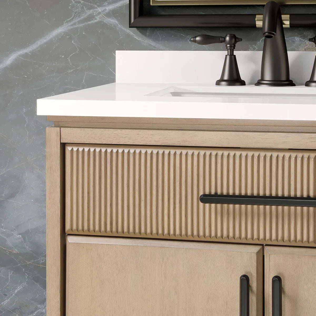 Loxley Rowe Marbella Vanity in Sahara Birch with Quartz Top