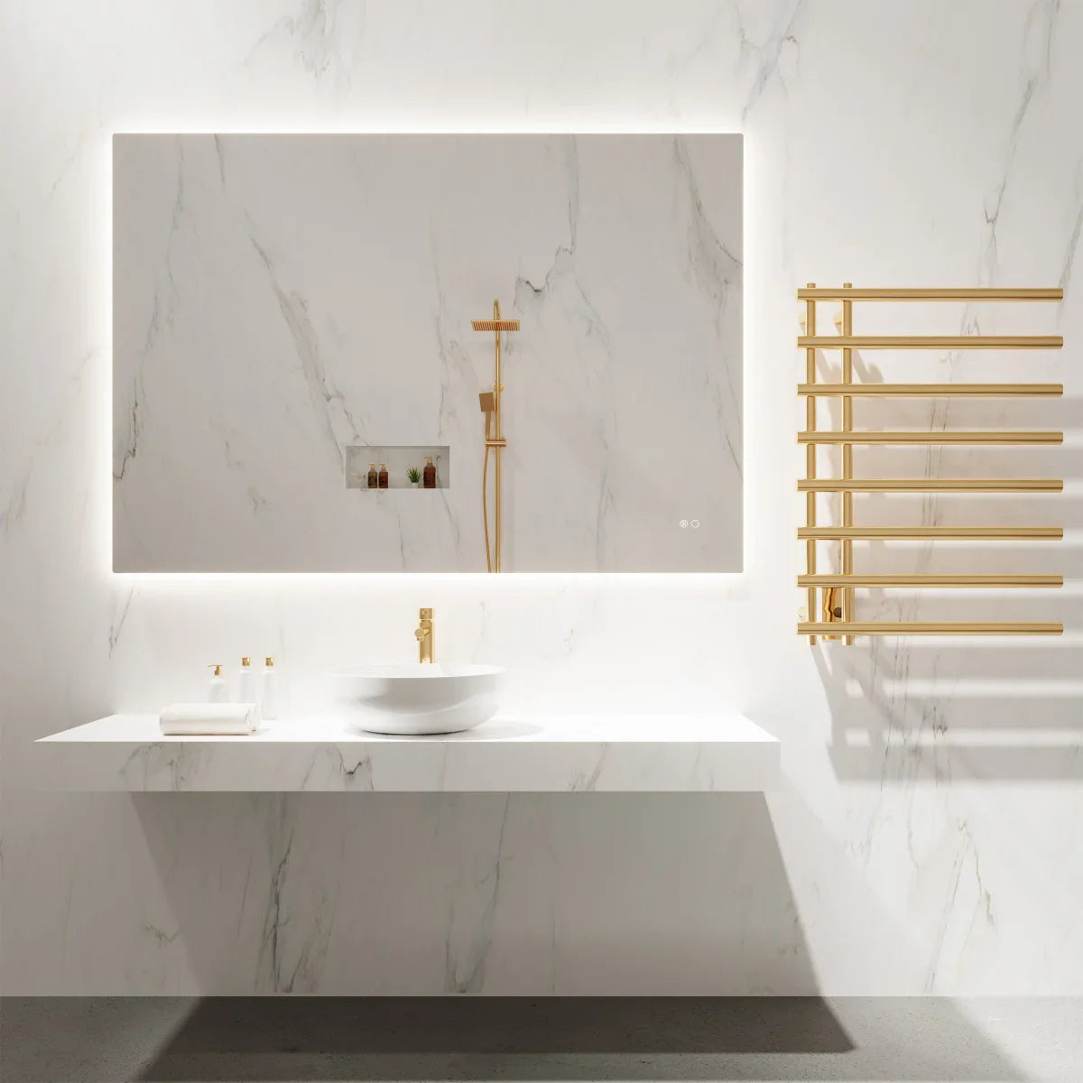 Paris Mirror Kuoni Backlit LED Lighted Mirror