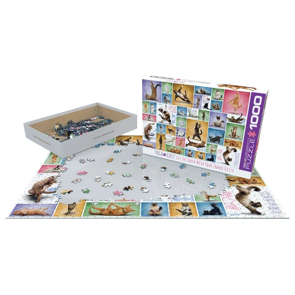 Eurographics Yoga Cats Puzzle with Accessory Kit - English Only