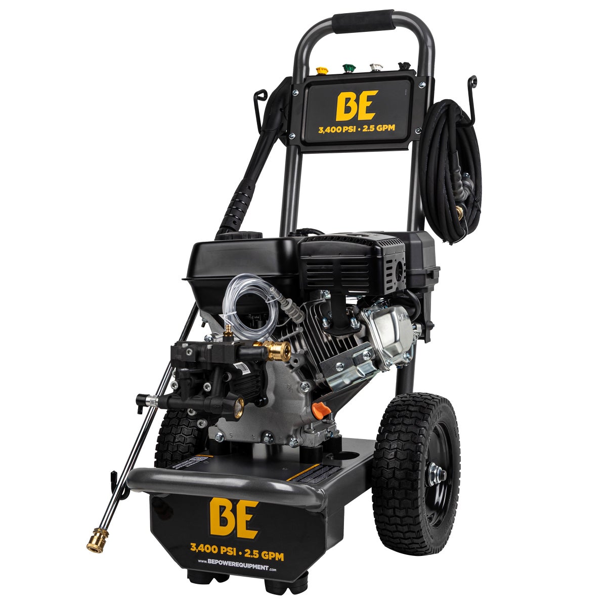 BE Power 3400 PSI 2.5 GPM Gas Pressure Washer