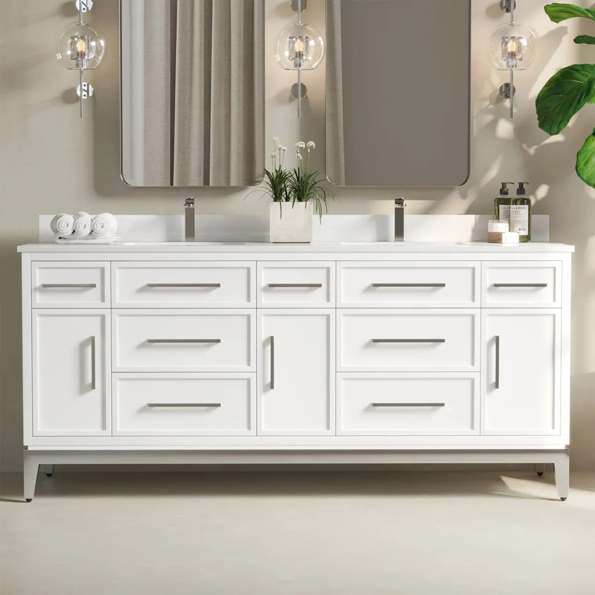 Forestmade Barrington Vanity with Quartz Top in White