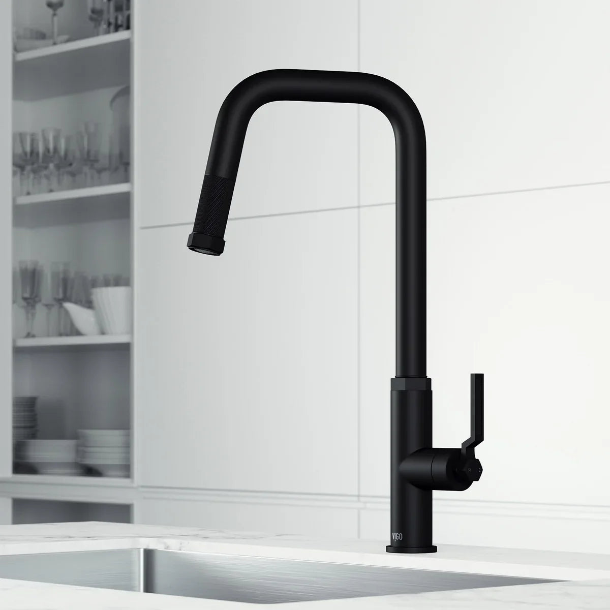 VIGO Hart Angular Single-Handle Kitchen Faucet
