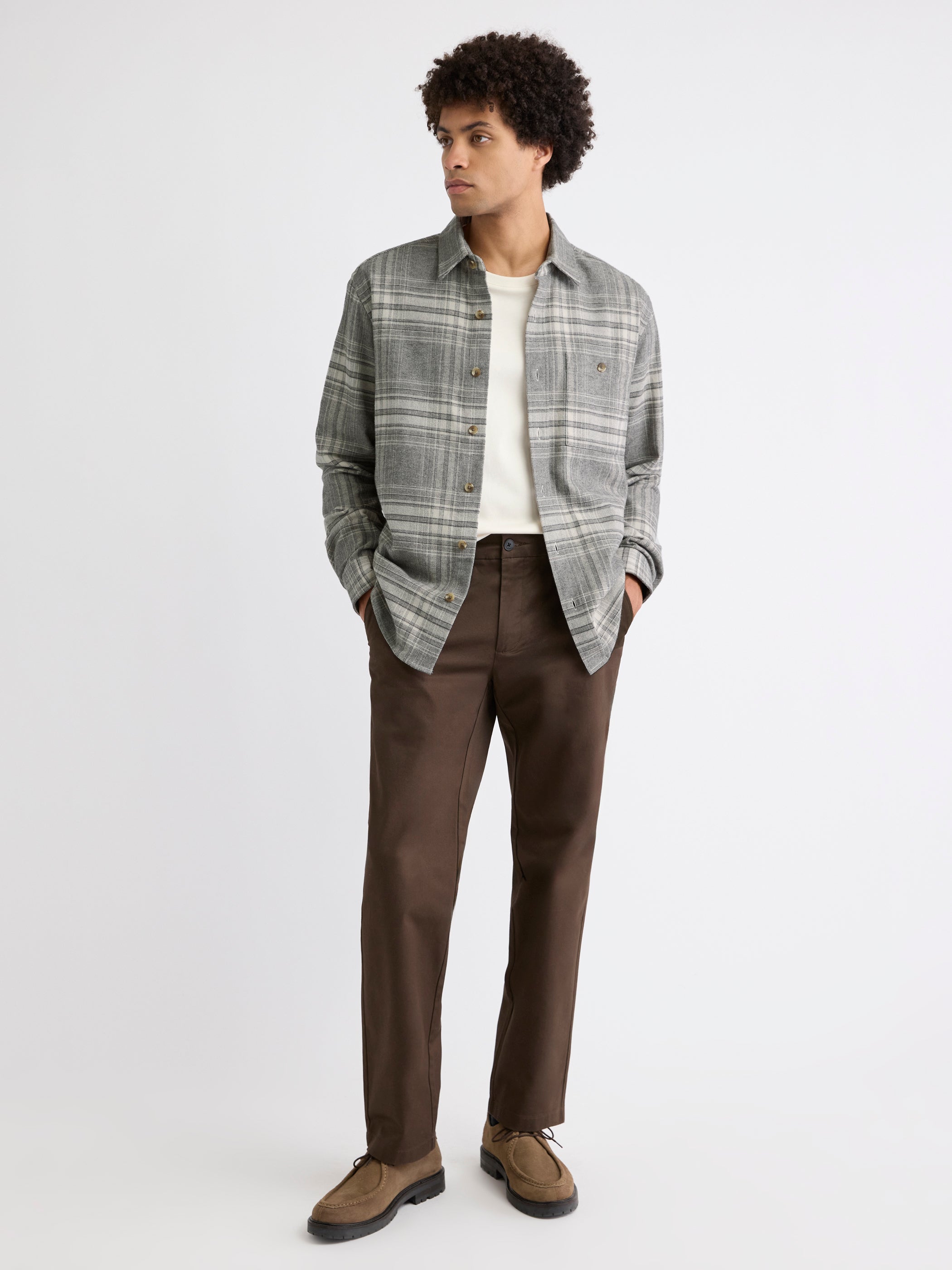 Tailored Plaid Overshirt