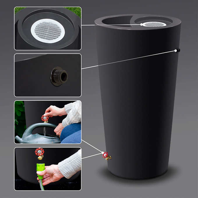 Terrace 61 cm (24 in.) Rain Barrel and Planter Combo