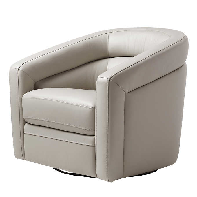 Paul Top-grain Leather Swivel Chair