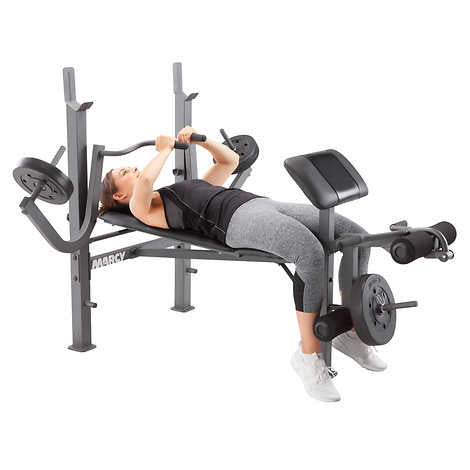 Marcy Standard Weight Bench with Butterfly and Leg Developer Home Gym
