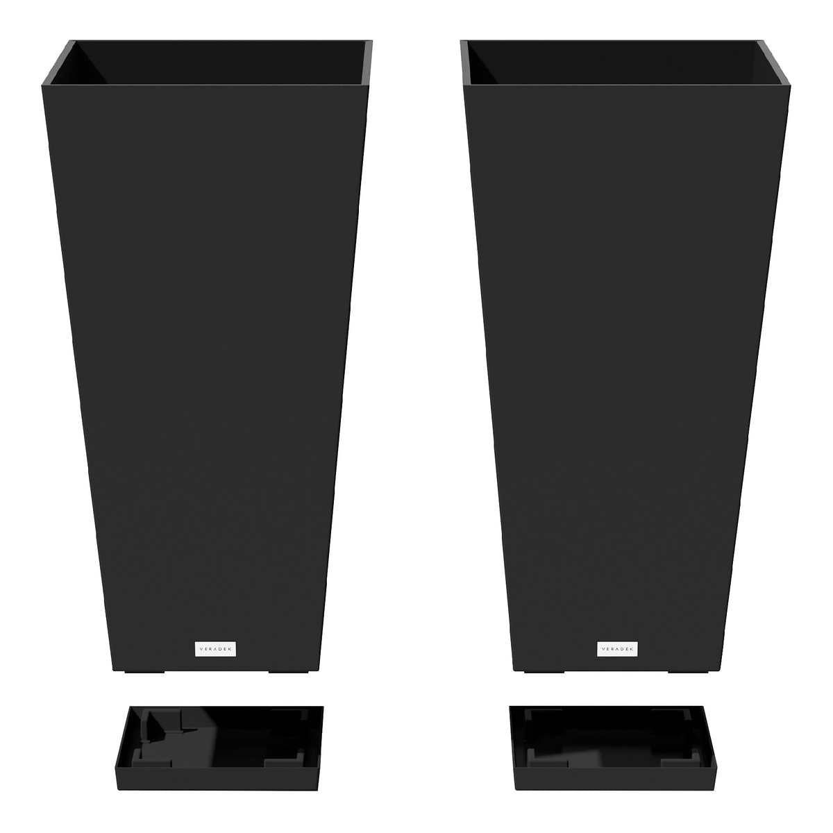 Veradek 30" Tall Square Planter, 2-pack