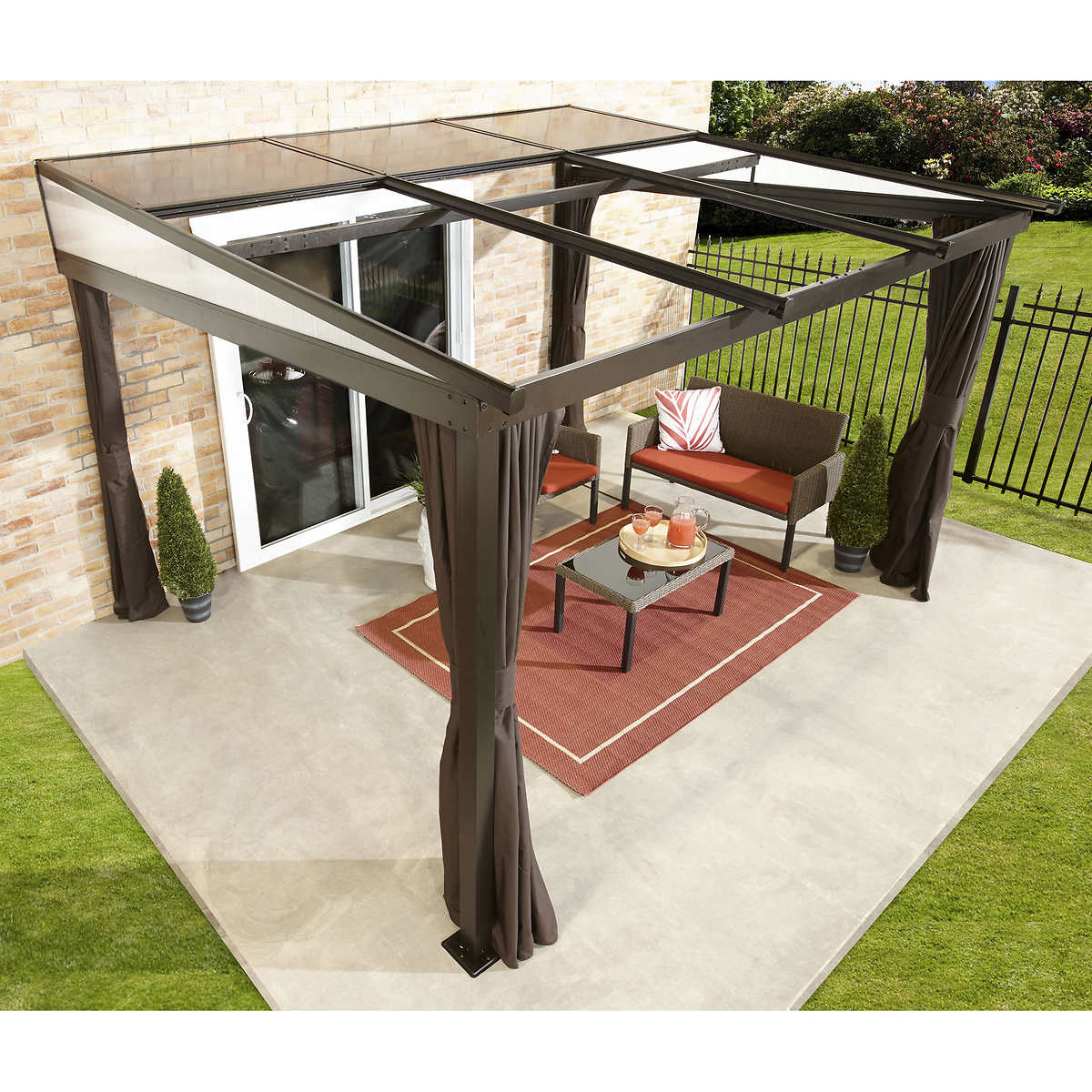 Sojag Budapest 10 ft. x 12 ft. Retractable Mural Gazebo