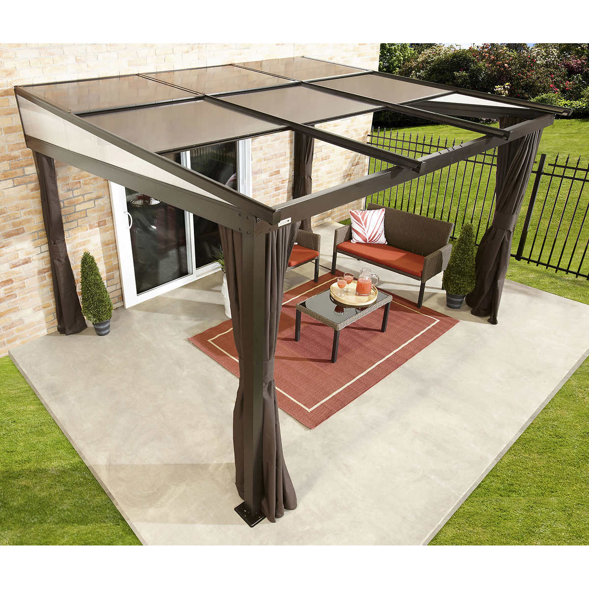 Sojag Budapest 10 ft. x 12 ft. Retractable Mural Gazebo