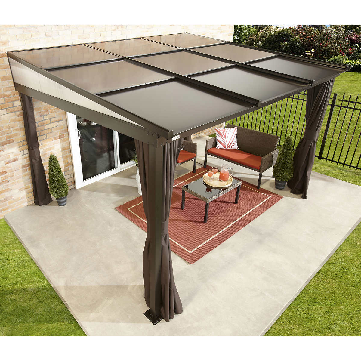 Sojag Budapest 10 ft. x 12 ft. Retractable Mural Gazebo