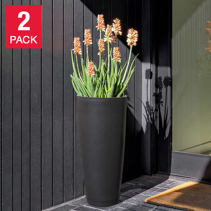 Veradek 28 in. Round Planter, 2 Pack