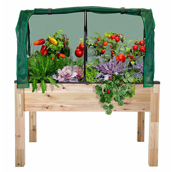 CederCraft Elevated planter 76.2 cm (30 in.) With Greenhouse & Bug Cover