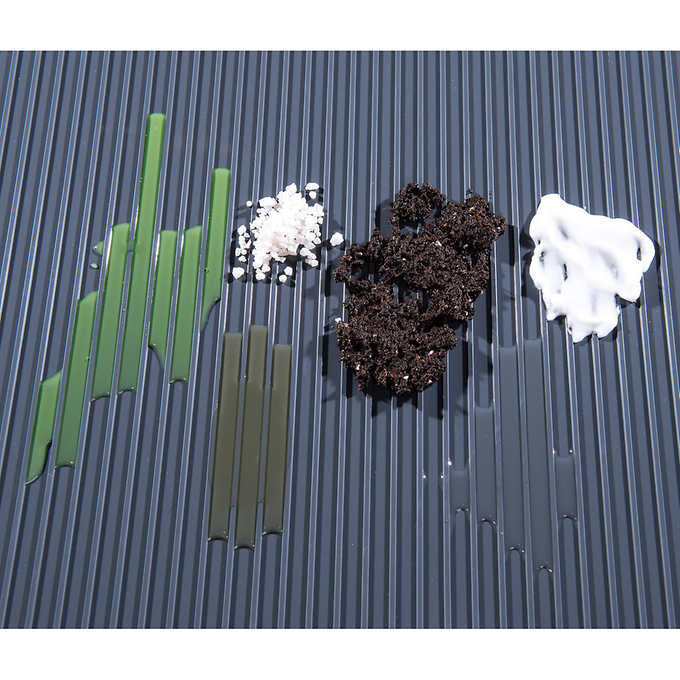 G-Floor Slate Grey Ribbed Tread Roll Out Flooring, 7.5 ft. × 17 ft.