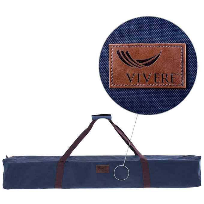 Vivere Cotton Hammock with Steel Frame and Premium Carry Bag (9 ft)