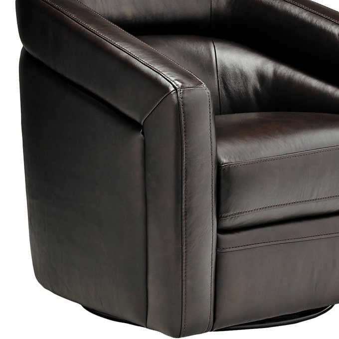 Paul Top-grain Leather Swivel Chair