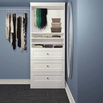 Bestar Organize It White Storage with Drawers 2-pack