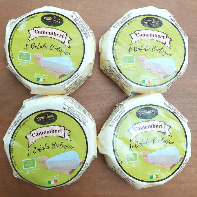 Ponte Reale Organic Buffalo Milk Camembert DOP 250 g (8.8 oz) × 4 pack