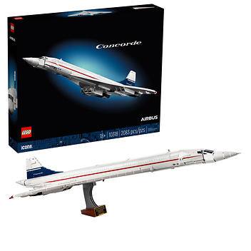 LEGO Icons Concorde Plane with Bonus LEGO Minecraft The Wolf Stronghold Fortress Playset Video Game Toy