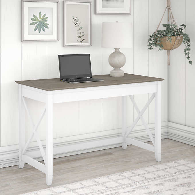 Contemporary X-Patterned Writing Desk with Spacious Workspace