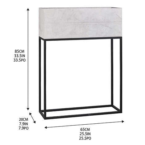 Metal Planter, 33.4” Height